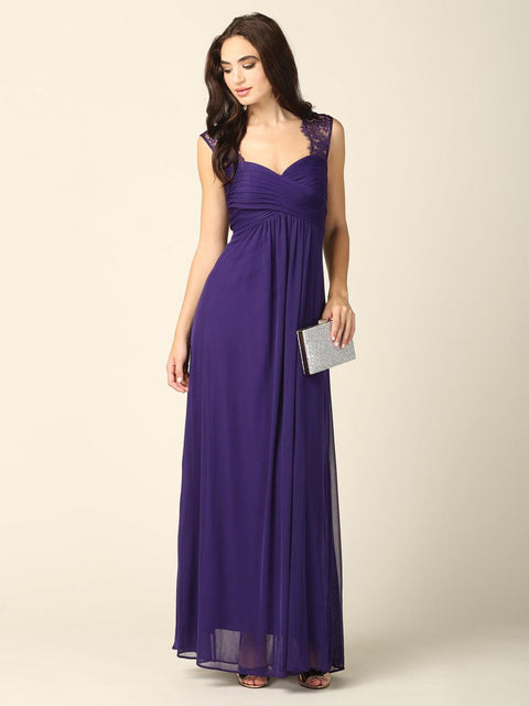 Formal Sleeveless Elegant Chiffon Bridesmaids Dress
