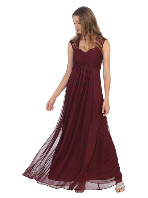 Formal Sleeveless Elegant Chiffon Bridesmaids Dress