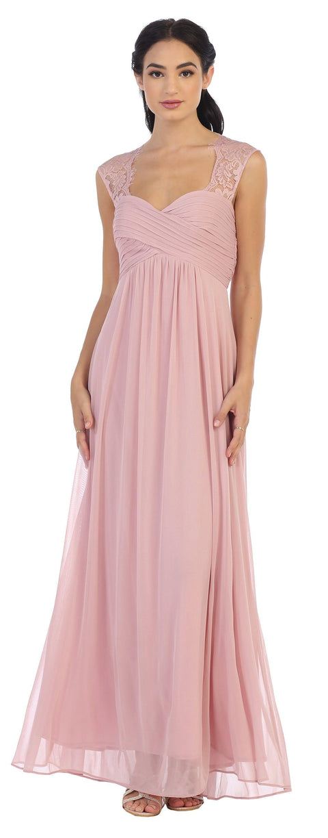 Formal Sleeveless Elegant Chiffon Bridesmaids Dress