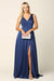 Formal Long Sleeveless Satin Bridesmaids Dress