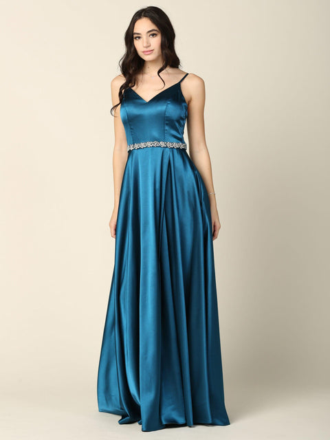 Bridesmaids Dress with Long Formal Spaghetti Strap