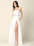 Bridesmaids Dress with Long Formal Spaghetti Strap