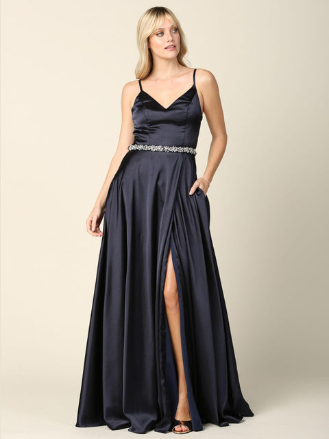 Bridesmaids Dress with Long Formal Spaghetti Strap