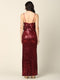 Formal Long Spaghetti Strap Fitted Evening Dress