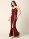 Formal Long Spaghetti Strap Fitted Evening Dress