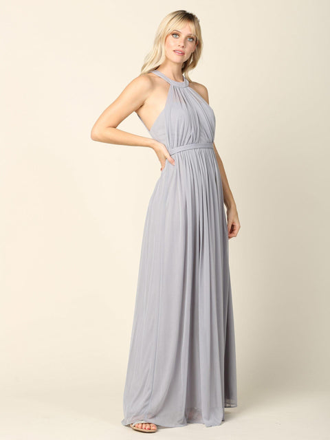 Bridesmaids Dress with Long Halter