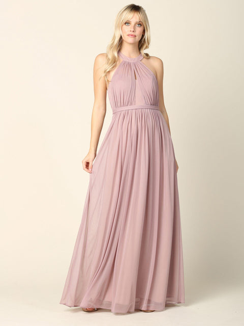 Bridesmaids Dress with Long Halter