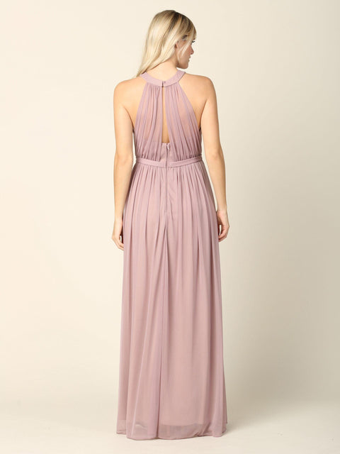 Bridesmaids Dress with Long Halter