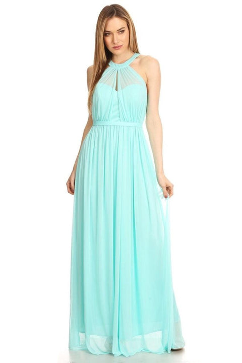 Bridesmaids Dress with Long Halter