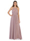 Bridesmaids Dress with Long Halter Tie Back