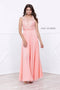 Long Illusion Lace Bodice Dress by Nox Anabel 8334