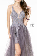 Long Lace Applique A-line Dress by Elizabeth K GL1807