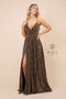 Long Print Leopard V-Neck Dress by Nox Anabel R356