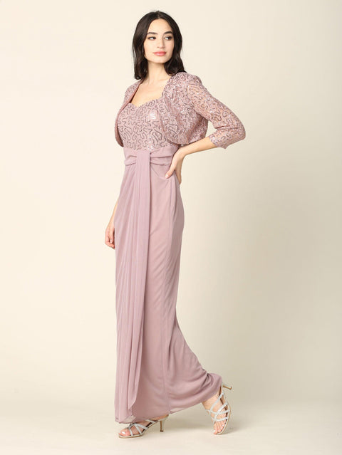 Long Mother of the Bride 2 Piece Formal Plus size  Dress