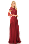 Long Mother of the Bride and Groom Beaded Chiffon Formal Gown