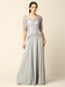 Elegant Mother of the Bride and Groom Formal Embroidered Dress