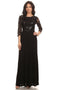 Mother of the Bride and Groom Formal Evening Gown with Sleeves