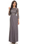 Mother of the Bride and Groom Formal Evening Gown with Sleeves