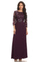 Mother of the Bride and Groom Formal Evening Gown with Sleeves