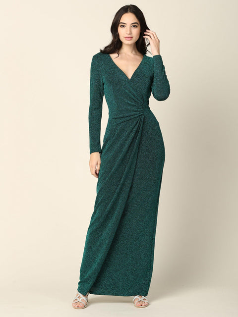 Mother of the Bride and Groom Formal Metallic Dress