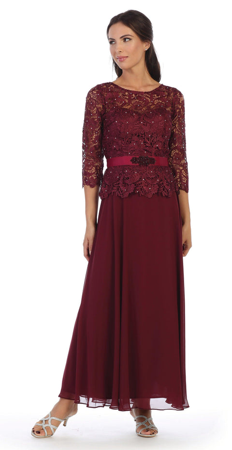 Mother of the Bride and Groom Lace Chiffon Formal dress