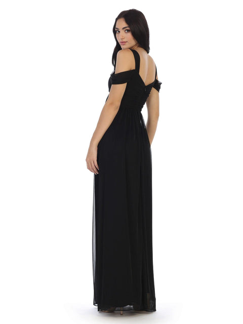 Bridesmaids Dress with Long Off Shoulder