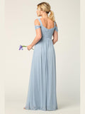 Bridesmaids Dress with Long Off Shoulder