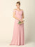 Bridesmaids Pleated Dress with Long Off Shoulder