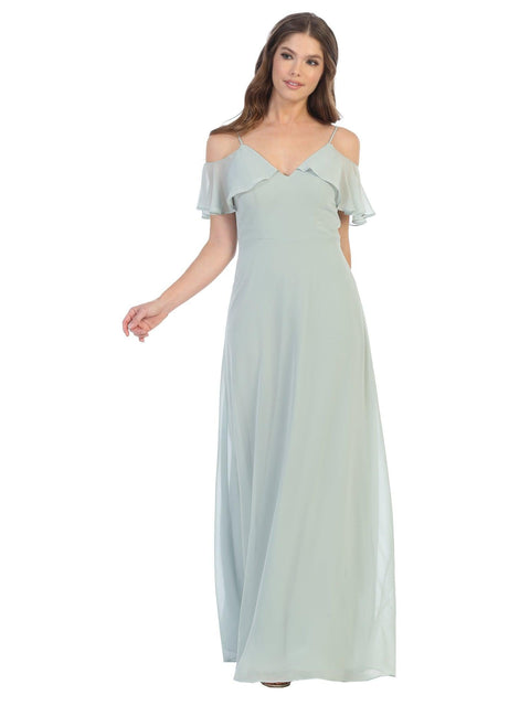 Long Formal Off Shoulder Bridesmaids Dress