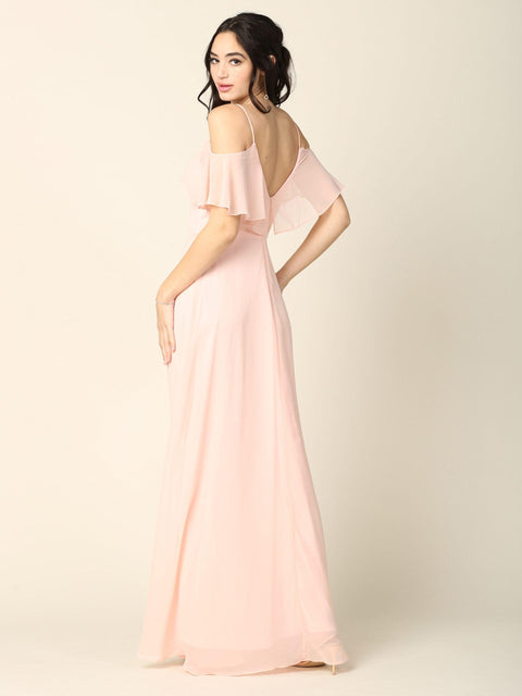 Long Formal Off Shoulder Bridesmaids Dress