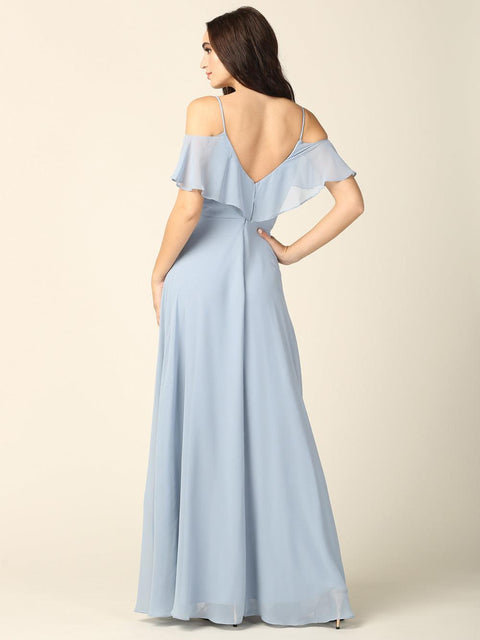 Long Formal Off Shoulder Bridesmaids Dress