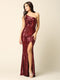 One Shoulder Long Formal Fitted Prom Dress