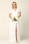 Short Sleeve Mother of the Bride and Groom Brides Maids Chiffon Dress