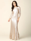 Formal Evening Prom Dress with Long Sleeves