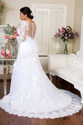 Long Sleeve Lace Mermaid Bridal Gown by GLS Gloria GL1932