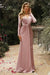 Long Sleeve V-Neck Wrap Gown by Cinderella Divine CH175