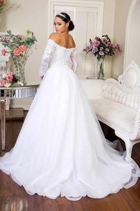 Gls Gloria GL1937's Long Sleeve Wedding Gown by Elizabeth K – alternate view 2