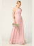 Long Sleeveless Stretch Chiffon Bridesmaids Dress