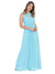 Empire Waist Long Sleeveless Bridesmaids Dress