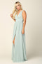 Formal Long Sleeveless Bridesmaids Slit Dress