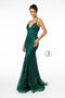Long Sleeveless Glitter Mermaid Dress by Elizabeth K GL2965