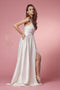 Sleeveless Long Satin Dress by Nox Anabel E484