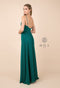 Sleeveless Long V-Neck Dress with Slit by Nox Anabel R275