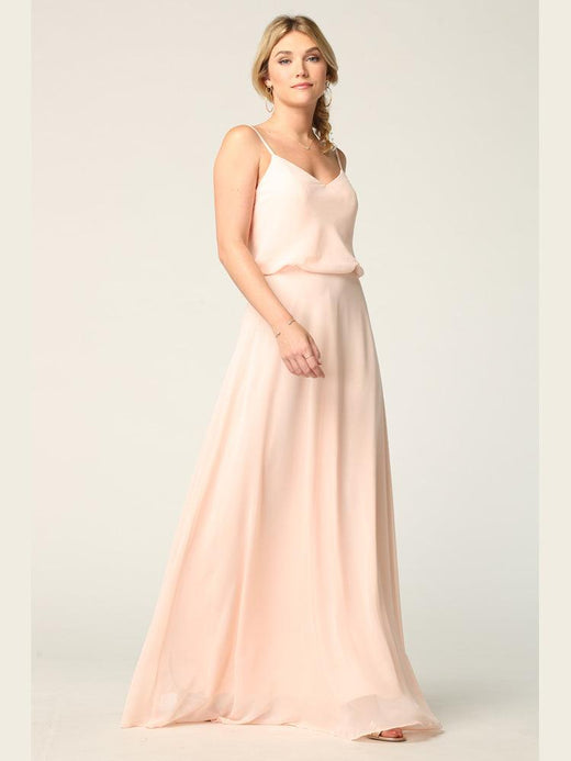 Bridesmaids Dress with Long Spaghetti Straps by Eva Fashion
