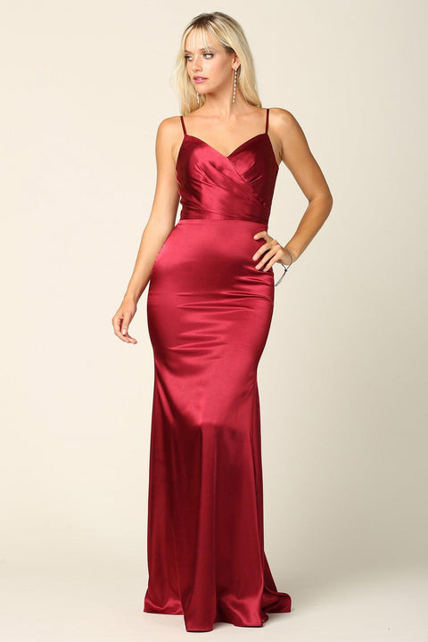 Long Spaghetti Strap Formal Bridesmaids Dress