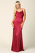 Formal Long Spaghetti Strap Satin Bridesmaids Dress