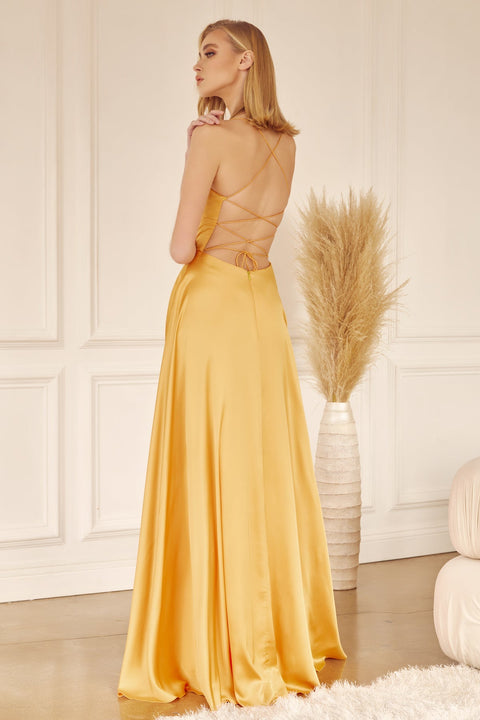 Long Strappy Back Square Neck Dress by Juliet 278