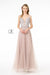 Elizabeth K GL2892's Long Dress with Sweetheart Neckline and Beaded Bodice