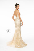Long V-Neck Glitter Mermaid Dress by Elizabeth K GL1843