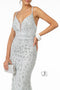 Elizabeth K GL2917's V-Neck Glittering Mermaid Dress